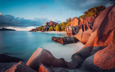 Ljuddämpande tavla - Beach in seychelles