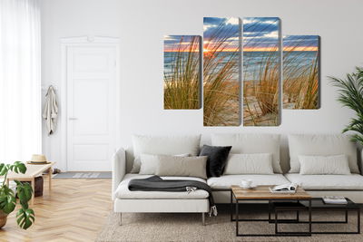 Ljuddämpande tavla - Sunrise on the beach of rügen