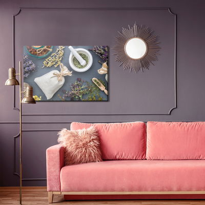 Ljuddämpande tavla - Lavender with herbs