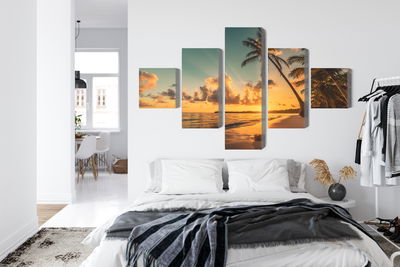 Ljuddämpande tavla - Sunset on the dominican beach