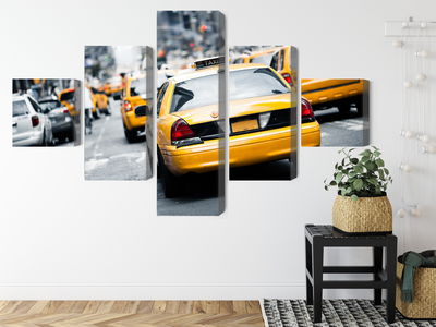 Ljuddämpande tavla - Taxis on the streets of new