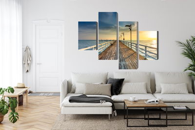 Ljuddämpande tavla - Wooden pier on the baltic sea