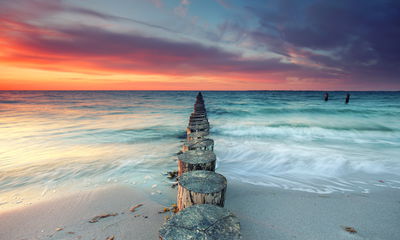 Ljuddämpande tavla - Beautiful sunset over