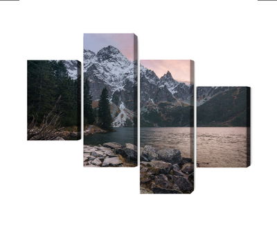 Ljuddämpande tavla - Lake and forest