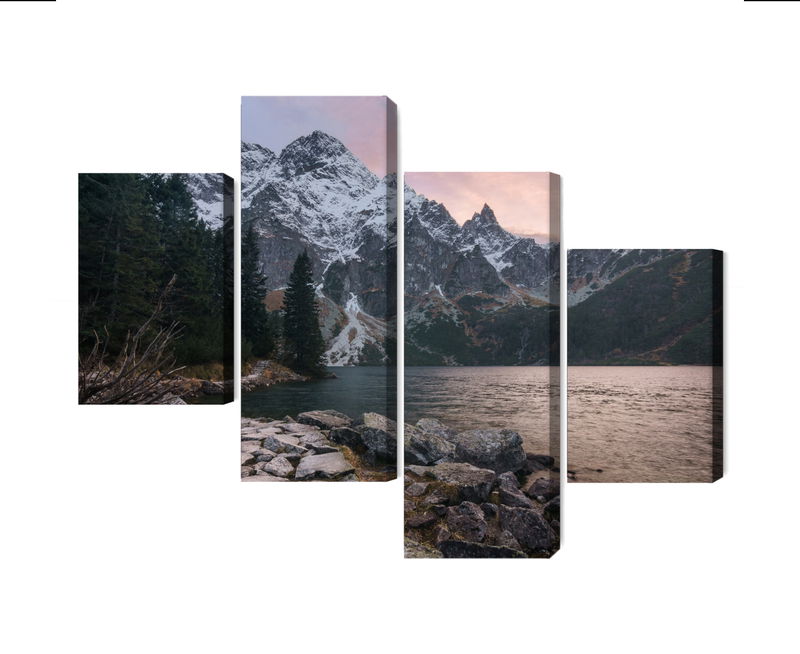 Ljuddämpande tavla - Lake and forest