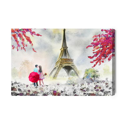 Ljuddämpande tavla - In love by the eiffel tower