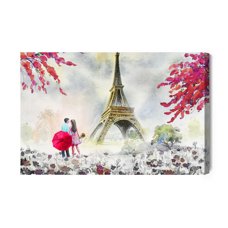 Ljuddämpande tavla - In love by the eiffel tower