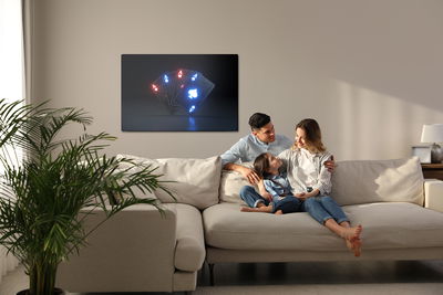 Ljuddämpande tavla - Neon aces