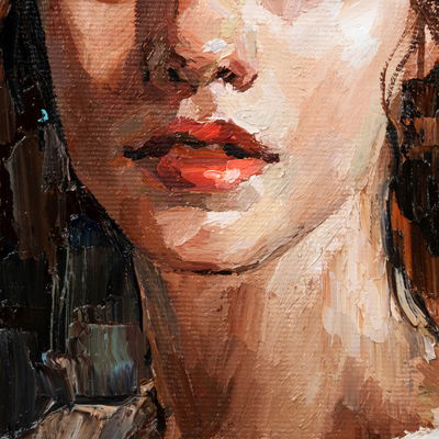 Ljuddämpande tavla - Portrait of a young, dreamy