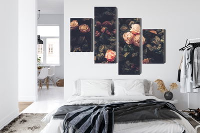 Ljuddämpande tavla - Pastel roses in vintage style