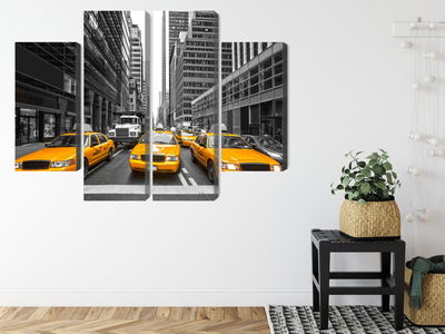 Ljuddämpande tavla - Yellow taxis in New York city