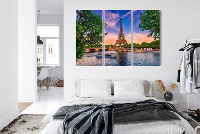 Ljuddämpande tavla - Eiffel tower and seine river
