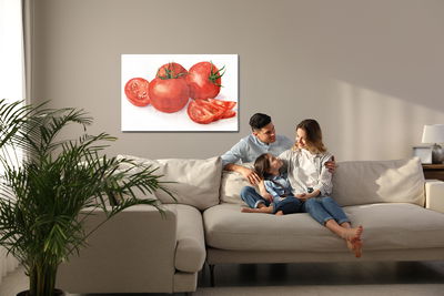 Ljuddämpande tavla - Tomatoes painted