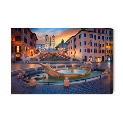 Ljuddämpande tavla - The spanish steps in Rome 3d