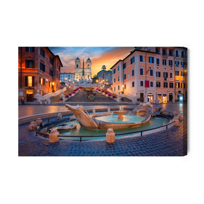 Ljuddämpande tavla - The spanish steps in Rome 3d