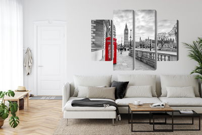 Ljuddämpande tavla - Red London telephone booth 3d