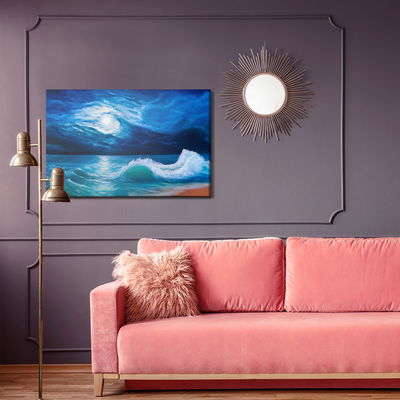 Ljuddämpande tavla - Sea at night