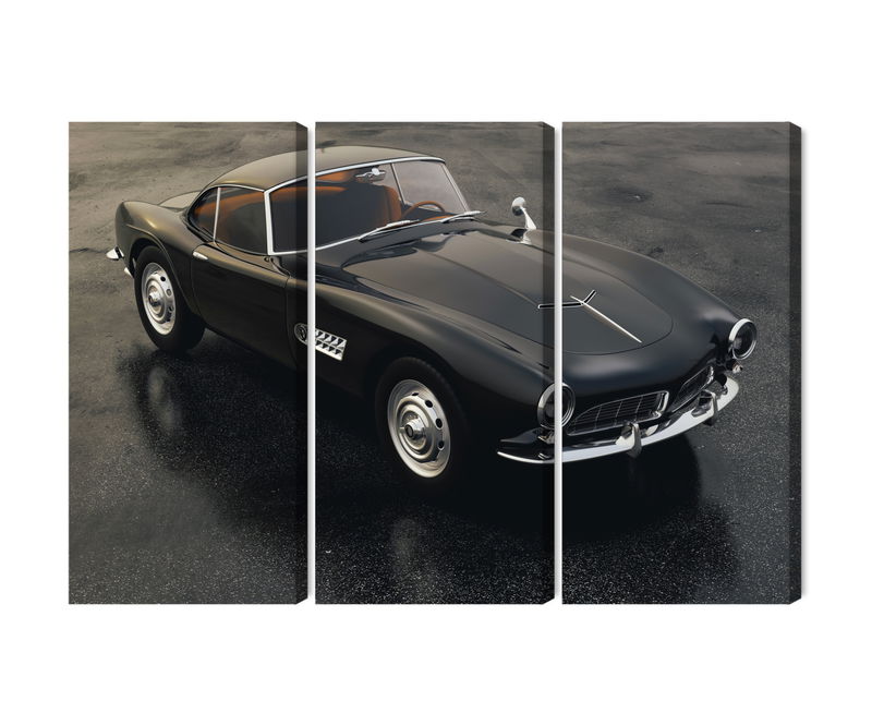 Ljuddämpande tavla - Vintage black sports car