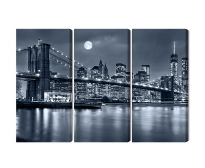 Ljuddämpande tavla - Night panorama of New York