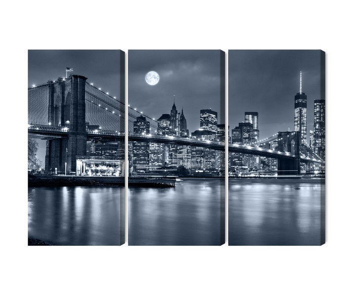 Ljuddämpande tavla - Night panorama of New York