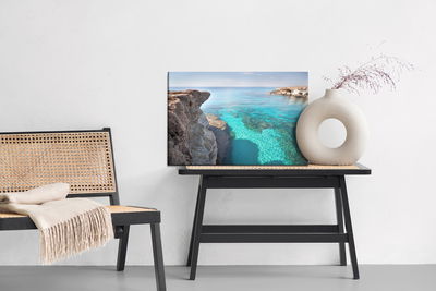 Ljuddämpande tavla - Cliffs with clear water
