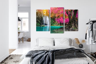 Ljuddämpande tavla - A beautiful forest waterfall