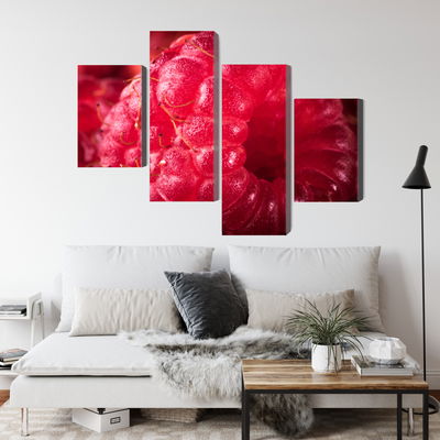 Ljuddämpande tavla - Raspberries on a macro scale