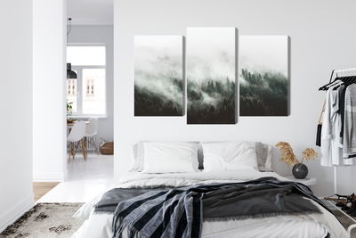 Ljuddämpande tavla - Misty 3d forest landscape