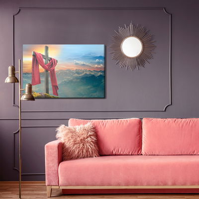 Ljuddämpande tavla - Cross on the background