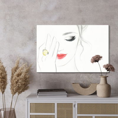 Ljuddämpande tavla - A delicate female face