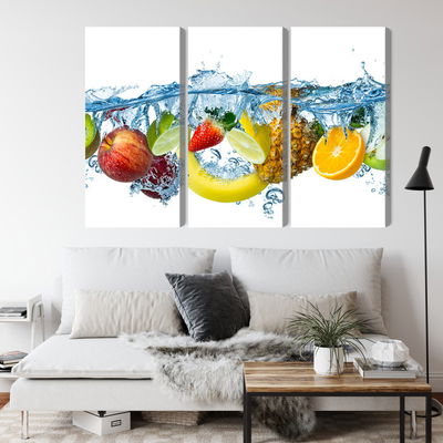 Ljuddämpande tavla - Fresh fruit in the water