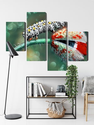 Ljuddämpande tavla - A caterpillar and a ladybug