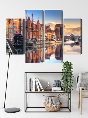 Ljuddämpande tavla - Gdansk motlawa at sunrise