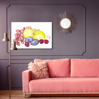Ljuddämpande tavla - Summer fruit painted