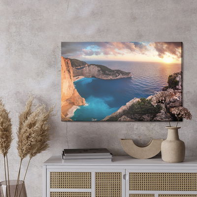 Ljuddämpande tavla - Sunset in greece