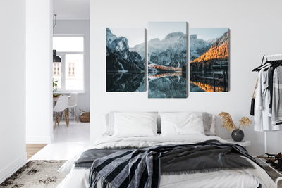 Ljuddämpande tavla - Italian lake braies 3d