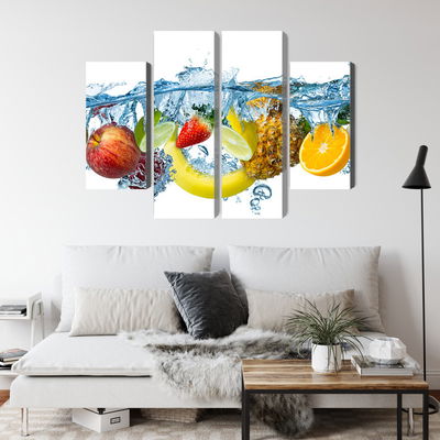 Ljuddämpande tavla - Fresh fruit in the water