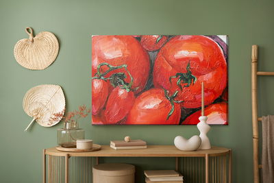 Ljuddämpande tavla - Painted tomatoes close up