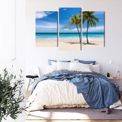 Ljuddämpande tavla - Caribbean beach 3d