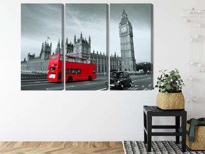 Ljuddämpande tavla - Red London bus