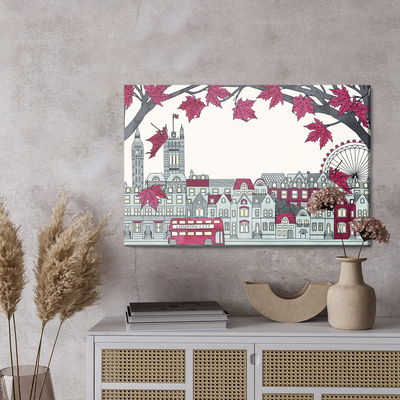 Ljuddämpande tavla - London buildings as drawn