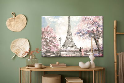 Ljuddämpande tavla - Romantic picture of Paris