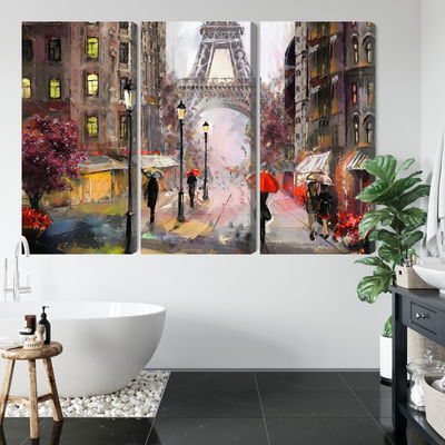 Ljuddämpande tavla - View of the street of Paris