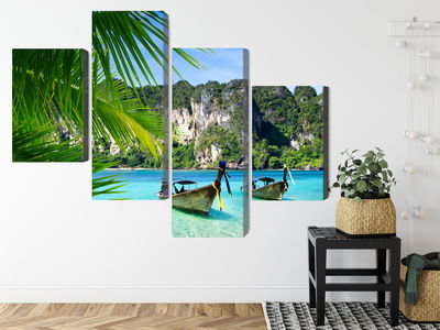 Ljuddämpande tavla - Tropical landscape 3d