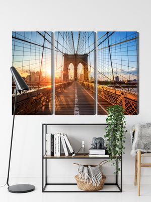 Ljuddämpande tavla - Brooklyn bridge in New York