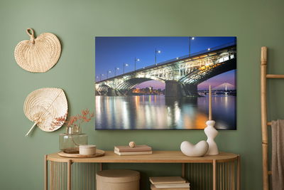 Ljuddämpande tavla - Warsaw bridges at night