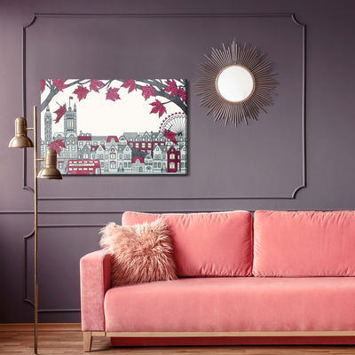 Ljuddämpande tavla - London buildings as drawn