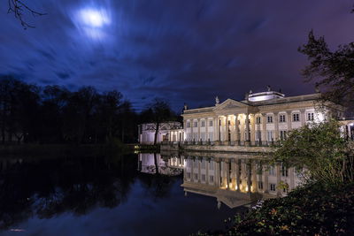 Ljuddämpande tavla - Palace in Warsaw at night