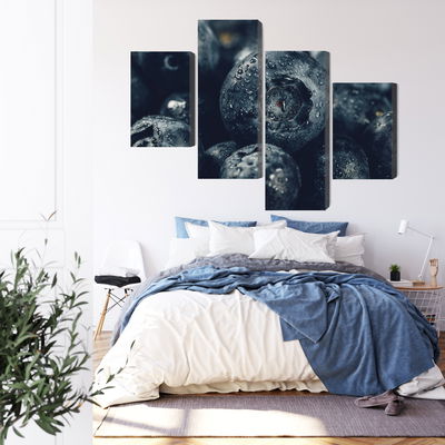 Ljuddämpande tavla - Blueberries close up 3d