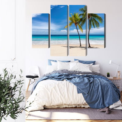 Ljuddämpande tavla - Caribbean beach 3d